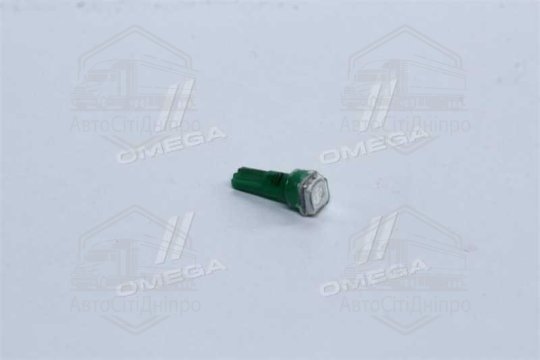 Лампа LED б / ц панель приладів, підсвічування кнопок Т5-02 (1SMD) W2,0 х4,6d  зелена 12V<TEMPEST>
