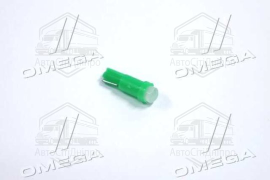 Лампа LED б / ц панель приладів, підсвічування кнопок Т5-02 (1SMD) W2,0 х4,6d  зелена 12V<TEMPEST>