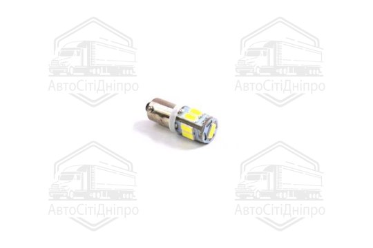 Лампа LED габарит, підсвічування панелі приладів T8-03 9SMD (розмір 3528) T4W (BA9s) білий 24V <TEMP