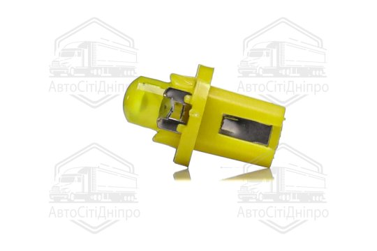 Лампа LED панель приладів, підсвічування кнопок T5B8,5d-02 (1SMD) W1.2W B8.5d 12V жовта <TEMPEST>