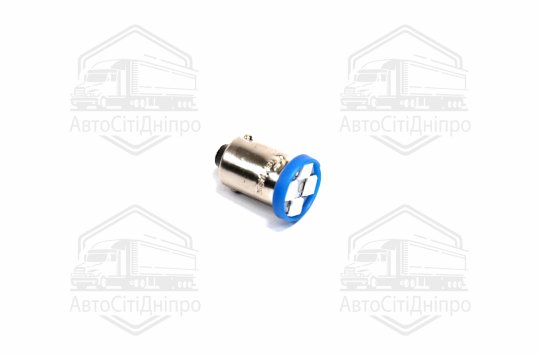 Лампа LED габарит, підсвічування панелі приладів T8-03 (1LED) BA9S конус синій 12V <TEMPEST>