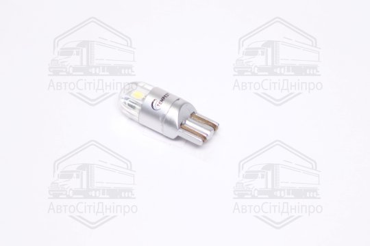 Лампа LED б/ц  габарит,панель приладів, салон 12V T10 (W5W) w2.1x9.5d 2SMD N.P WHITE  <TEMPEST>