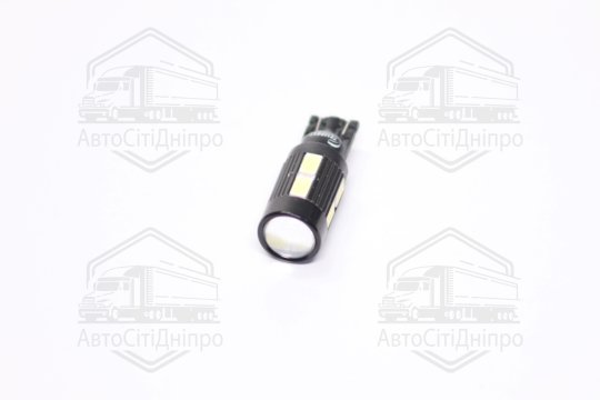 Лампа LED б / ц габарит, панель приладів, салон 12V T10 (W5W) W2.1x9.5D 10SMD CANBUS WHITE <TEMPEST>