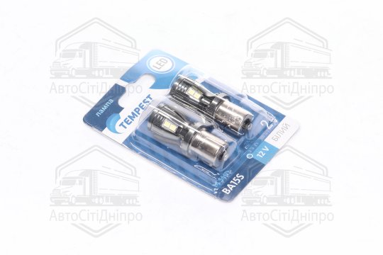 Лампа LED покажчиків поворотів і стоп-сигналів 12V BA15S 14SMD WHITE <TEMPEST>