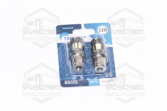 Лампа LED покажчиків поворотів і стоп-сигналів 24V BA15S 14SMD WHITE <TEMPEST>