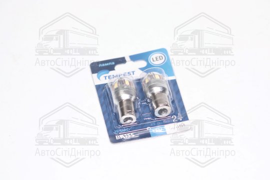Лампа LED покажчиків поворотів і стоп-сигналів 12V BA15S 15SMD WHITE <TEMPEST>