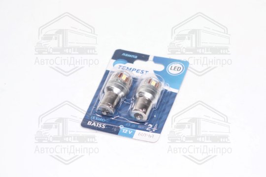 Лампа LED покажчиків поворотів і стоп-сигналів 12V BA15S 15SMD WHITE <TEMPEST>