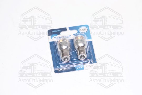 Лампа LED покажчиків поворотів і стоп-сигналів 24V BA15S 15SMD WHITE <TEMPEST>