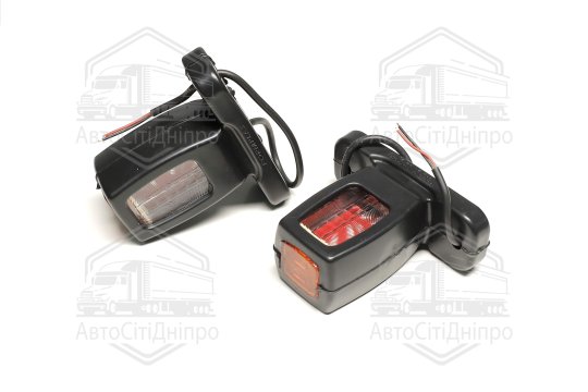 Ліхтар габаритний 24V LED (трикольоровий прямий міні) (TEMPEST)
