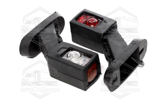 Ліхтар габаритний 24V LED (трикольоровий кривий лонг) L+R (ціна за 1 шт) (TEMPEST)