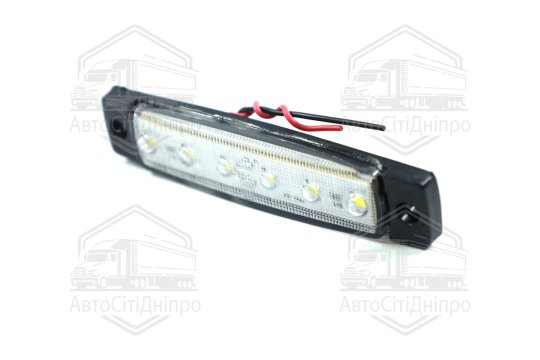 Ліхтар габаритний 12/24V LED білий (6 діодів, 1ряд) (TEMPEST)