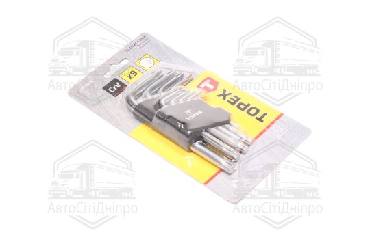Ключі шестигранні Torx T10-T50, набір 9 шт.*1 уп. (TOPEX)