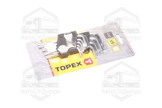 Ключі шестигранні Torx T10-T50, набір 9 шт.*1 уп. (TOPEX)