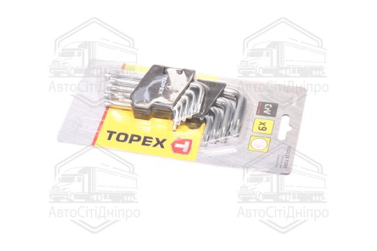 Ключі шестигранні Torx T10-T50, набір 9 шт.*1 уп. (TOPEX)