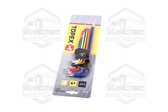 Шестигранні гайкові ключі Torx, Т10-Т50 мм, комплект з 9 шт.(TOPEX)
