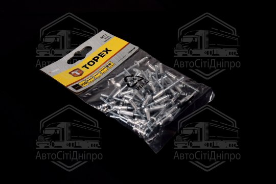 Алюмінієві заклепки 4.0 мм х 12,5 мм, 50 шт.*1 уп. (TOPEX)