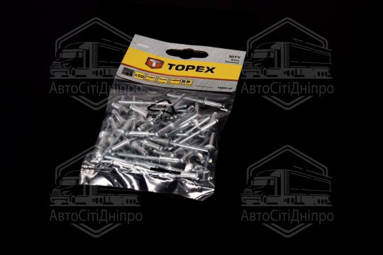 Алюмінієві заклепки 4.0 мм х 12,5 мм, 50 шт.*1 уп. (TOPEX)