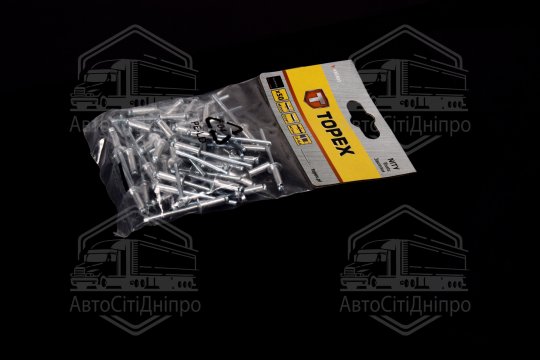 Алюмінієві заклепки 4.0 мм х 12,5 мм, 50 шт.*1 уп. (TOPEX)