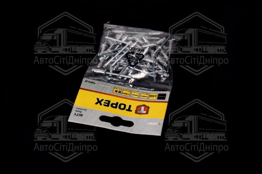 Алюмінієві заклепки 4.0 мм х 12,5 мм, 50 шт.*1 уп. (TOPEX)