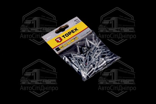 Алюмінієві заклепки 4.0 мм х 16 мм, 50 шт.*1 уп. (TOPEX)