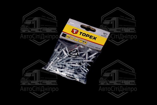 Алюмінієві заклепки 4.0 мм х 16 мм, 50 шт.*1 уп. (TOPEX)