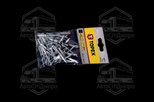 Алюмінієві заклепки 4.0 мм х 16 мм, 50 шт.*1 уп. (TOPEX)