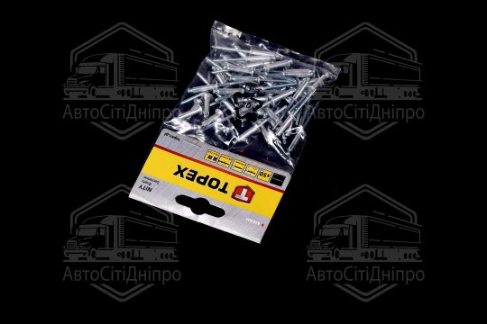 Алюмінієві заклепки 4.0 мм х 16 мм, 50 шт.*1 уп. (TOPEX)