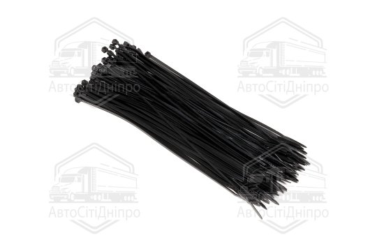 Хомути 2.5 x 200 мм, 100 шт. чорний(TOPEX)