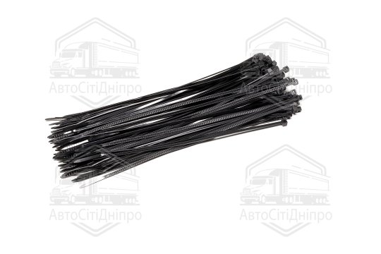Хомути 2.5 x 200 мм, 100 шт. чорний(TOPEX)