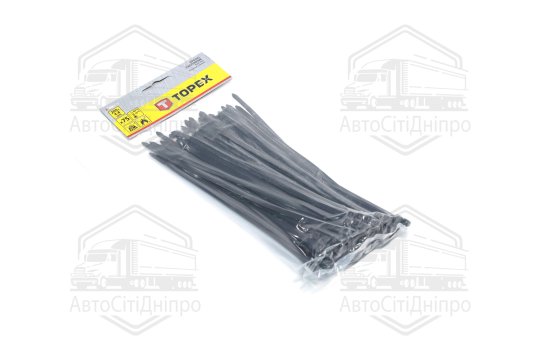 Хомути 4,8 x 200 мм, 75 шт. чорні(TOPEX)