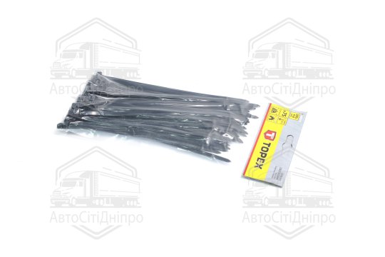 Хомути 4,8 x 200 мм, 75 шт. чорні(TOPEX)