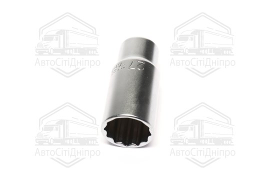 Головка торцева довга 1/2" 27мм 12-гранна (TOPTUL)
