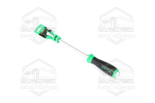 Викрутка шліцева 10.0 x 200mm (з шестигранником ударна) (TOPTUL)
