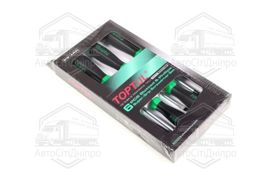 Набір викруток 6 од. (PH1x80, PH2x100, PH3x150, SL4x100, SL6, 5x150, SL10x200) (TOPTUL)