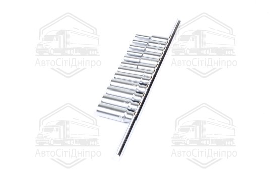 Набір головок довгих 1/4" 12од. 413мм (на планці) GAAQ0802U(TOPTUL)