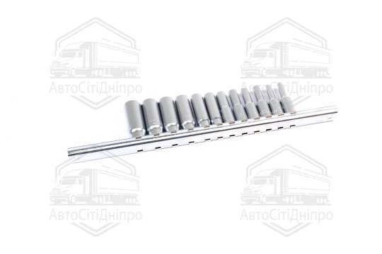 Набір головок довгих 1/4" 12од. 413мм (на планці) GAAQ0802U(TOPTUL)