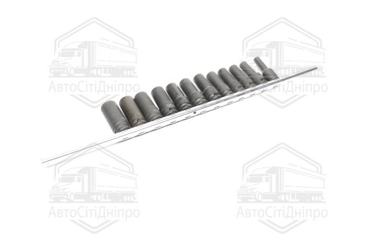 Набір ударних головок 1/2" 12 од. 8,10,1219,21,22мм (на планці) TOPTUL (TOPTUL)