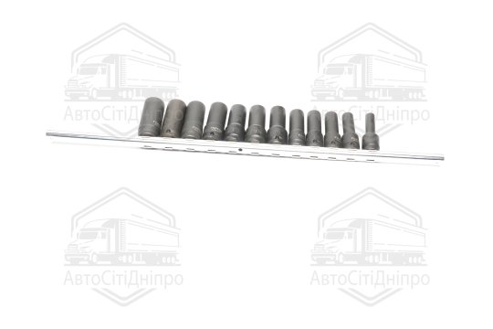 Набір ударних головок 1/2" 12 од. 8,10,1219,21,22мм (на планці) TOPTUL (TOPTUL)