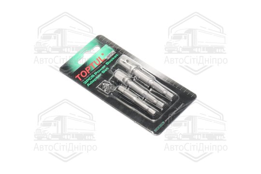 Набір перехідників 1/4" під шуруповерт 3од. (1/4", 3/8", 1/2") TOPTUL GAAR0301(T