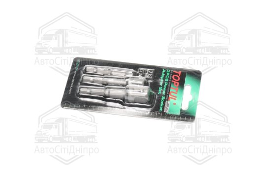 Набір перехідників 1/4" під шуруповерт 3од. (1/4", 3/8", 1/2") TOPTUL GAAR0301(T