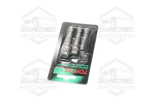Набір перехідників 1/4" під шуруповерт 3од. (1/4", 3/8", 1/2") TOPTUL GAAR0301(T