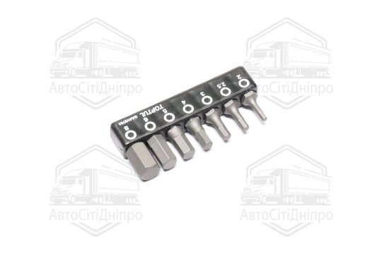 Набір біт 1/4" 7од. (Hex: 2, 2.5, 3, 4, 5, 6, 8mm) TOPTUL GAAV0701
