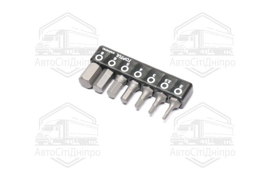 Набір біт 1/4" 7од. (Hex: 2, 2.5, 3, 4, 5, 6, 8mm) TOPTUL GAAV0701
