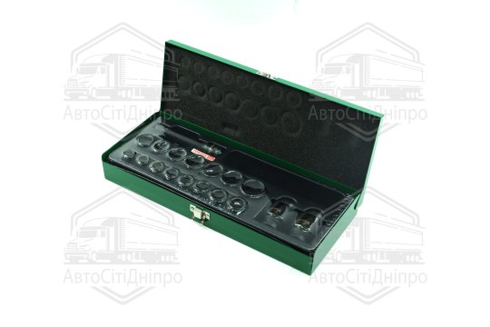 Набір ударних головок 1/2" 10-32мм + подовжувач 18од. GCAD1807(TOPTUL)
