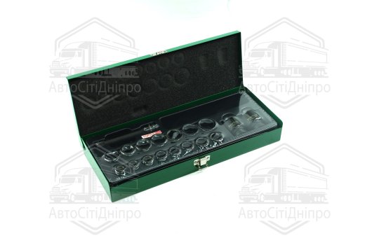 Набір ударних головок 1/2" 10-32мм + подовжувач 18од. GCAD1807(TOPTUL)