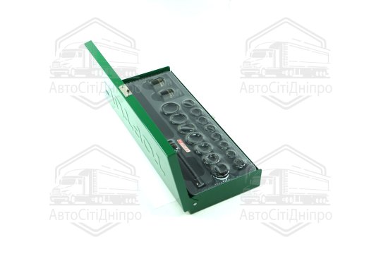 Набір ударних головок 1/2" 10-32мм + подовжувач 18од. GCAD1807(TOPTUL)