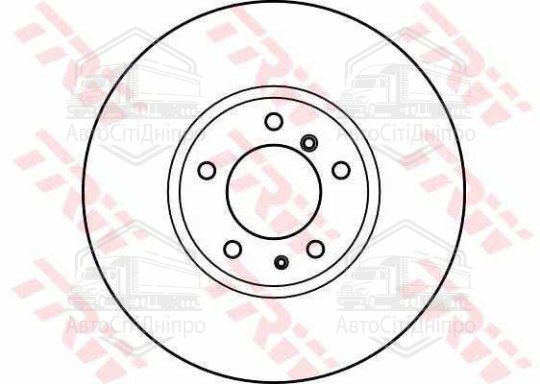 Диск гальмівний BMW 5 (E39), 7 (E32) передн., вент. (вир-во TRW)