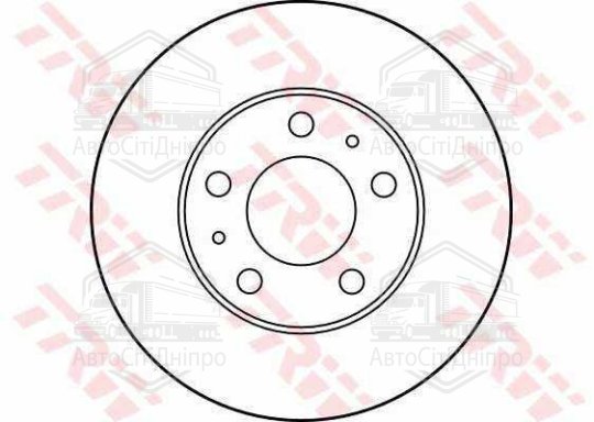Диск гальмівний CITROEN, FIAT, PEUGEOT, передн., вент. (вир-во TRW)
