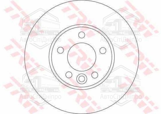 Диск гальмівний VW T5 передн., вент. (вир-во TRW)