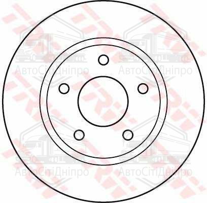 Диск гальмівний MITSUBISHI LANCER 1.5-2.0 08-, DODGE CALIBER 1.8-2.4 06- передн. (вир-во TRW)